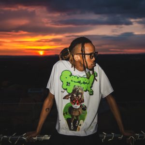 Salmon X Lime Yami Print T-Shirt