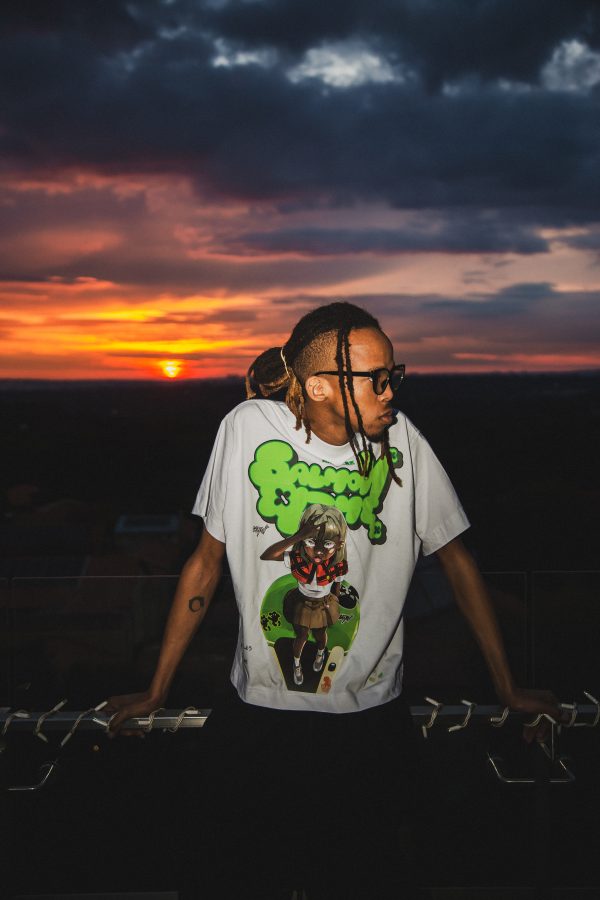Salmon X Lime Yami Print T-Shirt